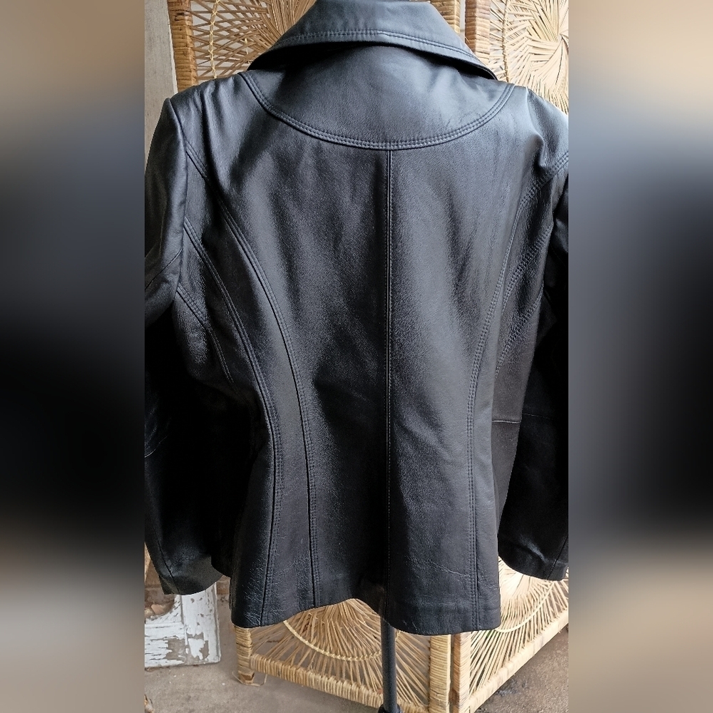 East 5th Black Genuine Leather Jacket_XL - Picture 7 of 9